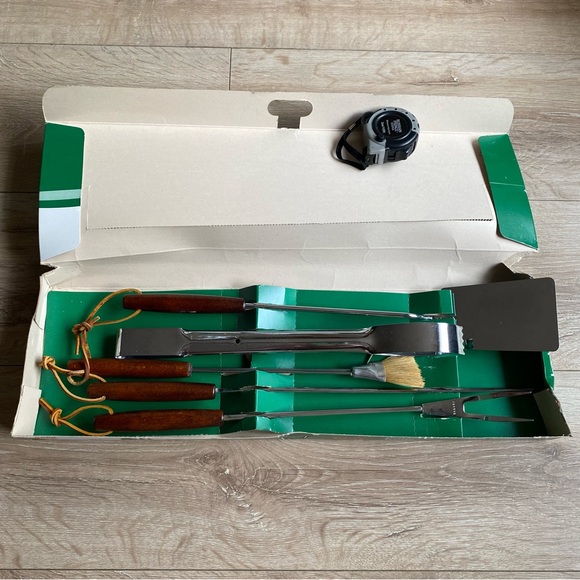 Vintage New Androck Barbecue tool set 5 pieces BBQ utensils made in Canada - Picture 2 of 6